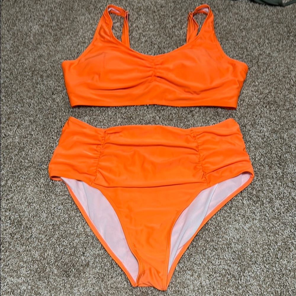 Vibrant Orange Bikini Set